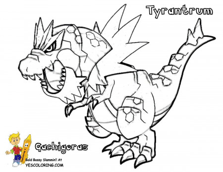 Pokemon Tyrantrum Coloring Pages | Cartoon coloring pages, Pokemon ...