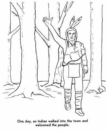 Squanto Coloring Page - Coloring Pages for Kids and for Adults