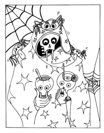 11 Pics of Scary Halloween Coloring Pages Skulls - Scary Halloween ...