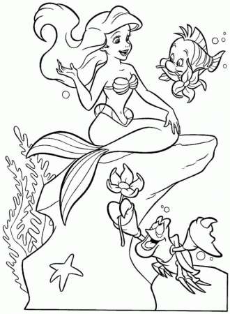 Study The Little Mermaid Printable Coloring Pages Disney Coloring ...