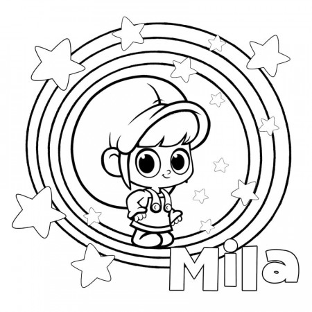 Cute Mila Coloring Page - Free Printable Coloring Pages for Kids