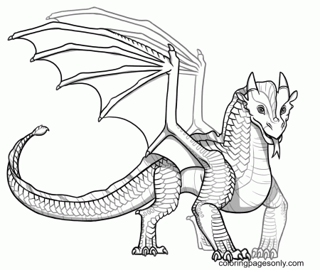 Baby Sandwing Dragon Coloring Pages - Wings Of Fire Coloring Pages - Coloring  Pages For Kids And Adults