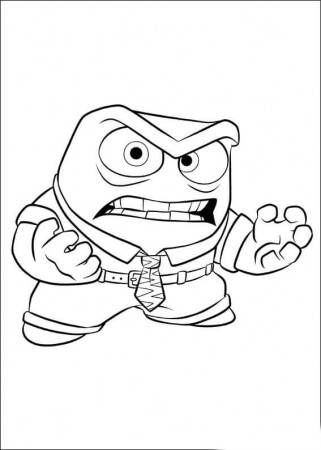 Inside Out Anger Coloring Page - Free Printable Coloring Pages for Kids