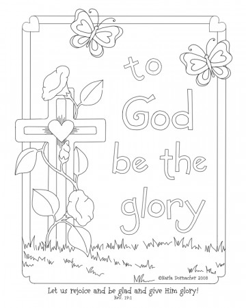 Glory of the Lord Coloring Page! - Karla's Korner