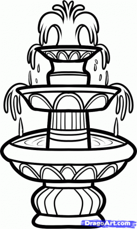 fountain drawing - Clip Art Library