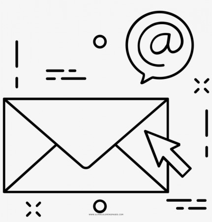 Email Marketing Coloring Page - Vector Black Envelope Png Transparent PNG -  1000x1000 - Free Download on NicePNG