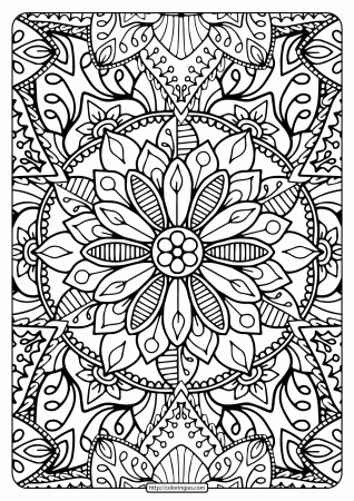 Printable Coloring Book Pages for Adults 006 | Pattern coloring pages,  Printable coloring book, Abstract coloring pages