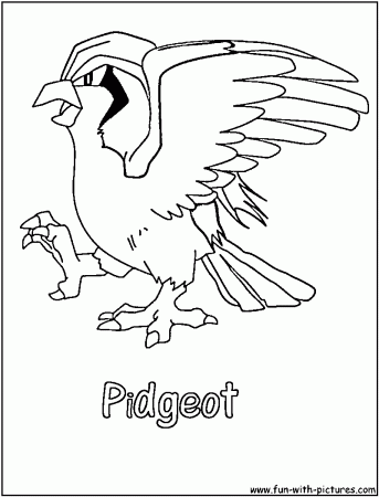 Pidgeot Coloring Page