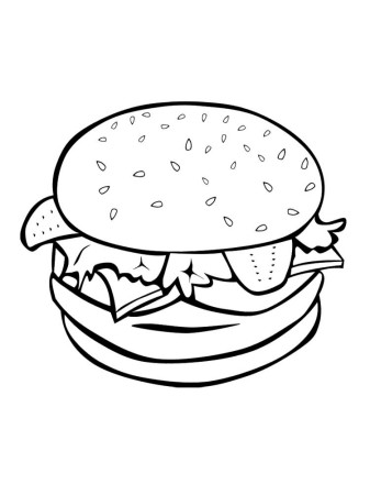 Hamburger coloring pages. Free Printable Hamburger coloring pages.