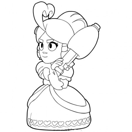 Cupid Piper fires a long-ranged bullet from her umbrella in Brawl Stars Coloring  Pages - Brawl Stars Coloring Pages - Coloring Pages For Kids And Adults