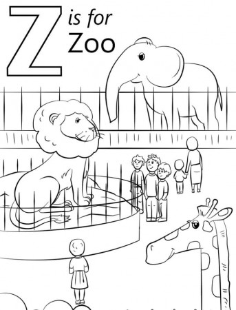 Zoo Letter Z Coloring Page - Free Printable Coloring Pages for Kids