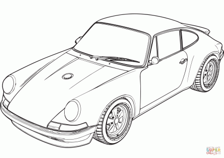 Porsche 911 coloring page | Free Printable Coloring Pages