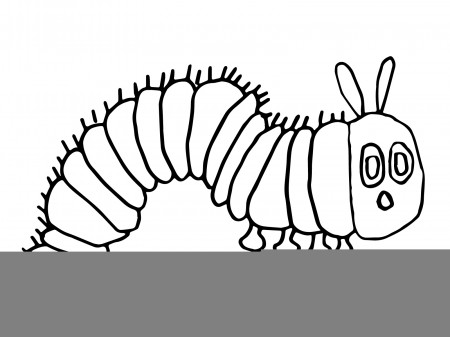 hungry caterpillar clipart black and white - Clip Art Library