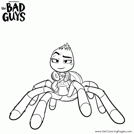 The Bad Guys Coloring Pages Ms. Tarantula Spider Webs - Get Coloring Pages