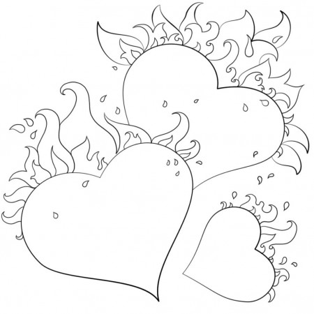 Heart Coloring Pages - Download and Print for Free