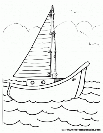 Free Sailboat Coloing Sheet - Create A Printout Or Activity