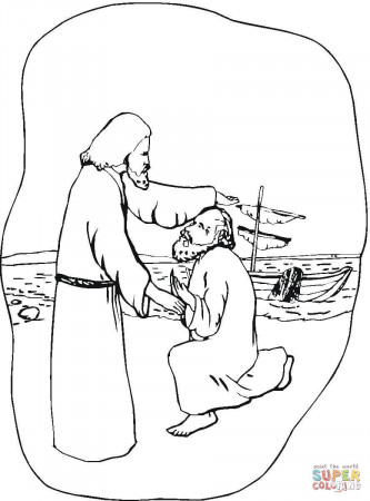 Jesus Healing the Sick coloring page | Free Printable Coloring Pages
