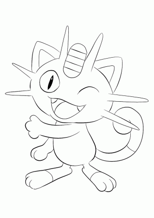Meowth No.52 : Pokemon Generation I - All Pokemon coloring pages ...
