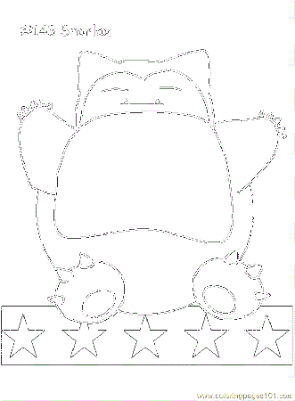 Snorlax Coloring Page - Free Pokemon Coloring Pages ...