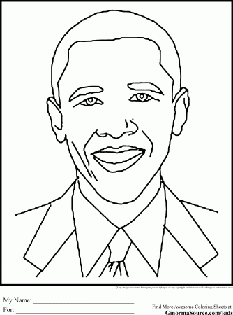 Black History Coloring Pages Obama