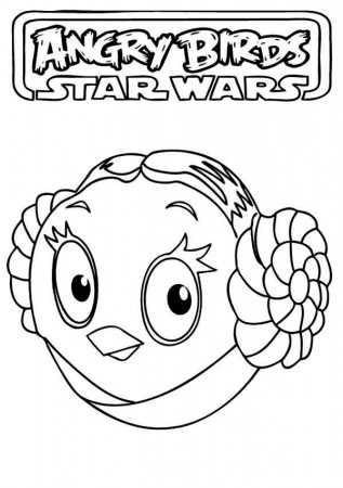 Angry Birds Star Wars The Beautiful Princess Leia Coloring Page