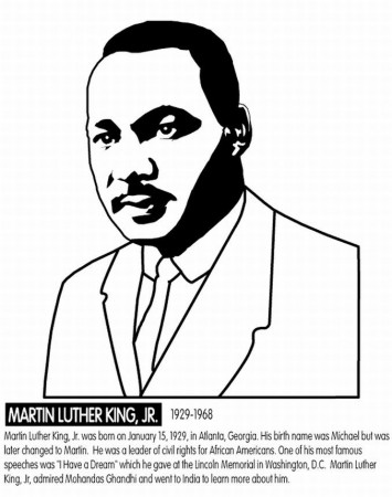 Martin Luther King Coloring Pages And Activities - Coloring Page