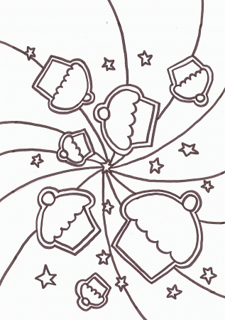 Cupcake Coloring Page - Coloring Pages for Kids and for Adults