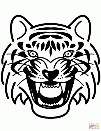 Tiger Portrait coloring page | Free Printable Coloring Pages