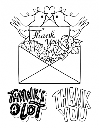 6 Free Thank You Coloring Pages