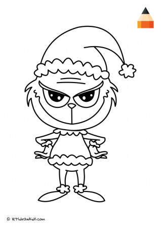 Coloring Page - Grinch | Grinch coloring pages, Christmas coloring sheets,  Easy christmas drawings
