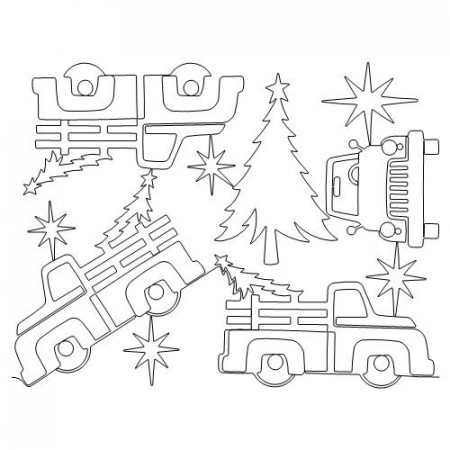 Christmas Tree Truck b2b - Anne Bright Designs