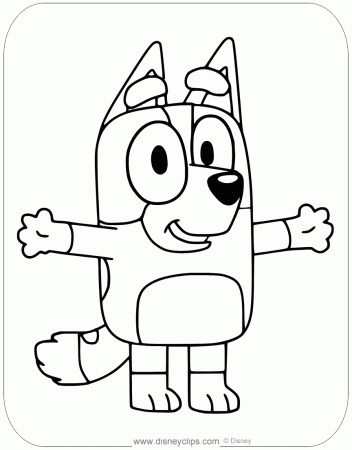 Free Printable Bluey Coloring Pages in PDF | Disneyclips.com