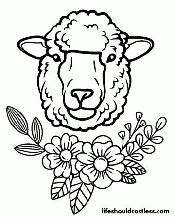 Sheep Coloring Pages (free printable PDF templates) - Life Should Cost Less