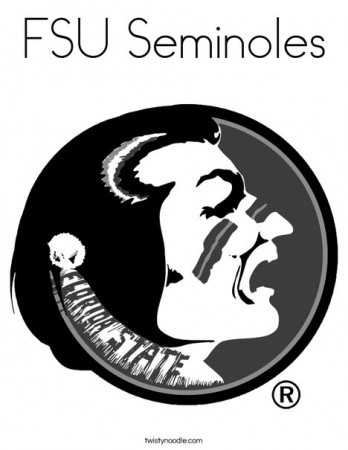FSU Seminoles Coloring Page - Twisty Noodle
