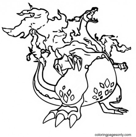 Gigantamax Charizard Coloring Page ...