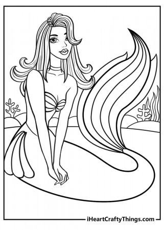 Mermaid Coloring Pages (100% Free ...