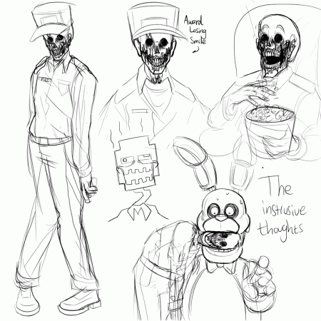 Michael Afton Sketches cus he cool I ...