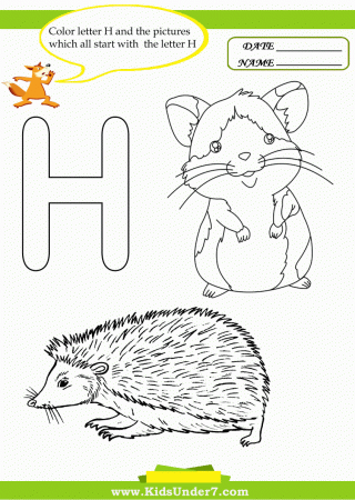 Kids Under 7: Letter H Worksheets and Coloring Pages