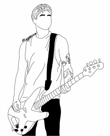 Calum Hood // | 5sos fan art, 5sos drawing, Outline drawings