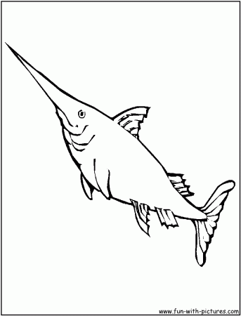 Swordfish Coloring Page