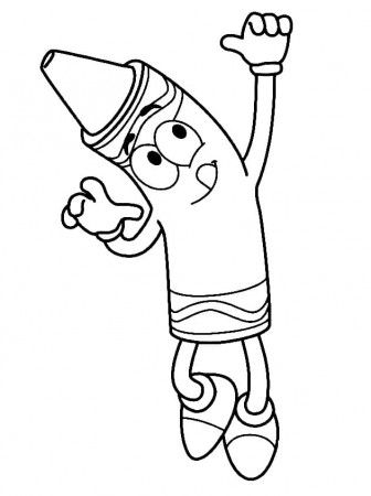 Animated Crayon Coloring Page - Free Printable Coloring Pages for Kids