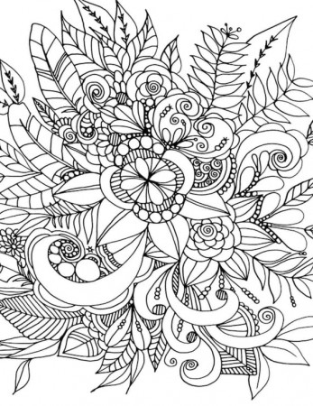 60 Page Flower Botanical Adult Coloring Book Coloring Pages - Etsy