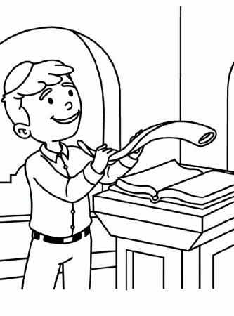 Hearing the Shofar Coloring Page | crayola.com