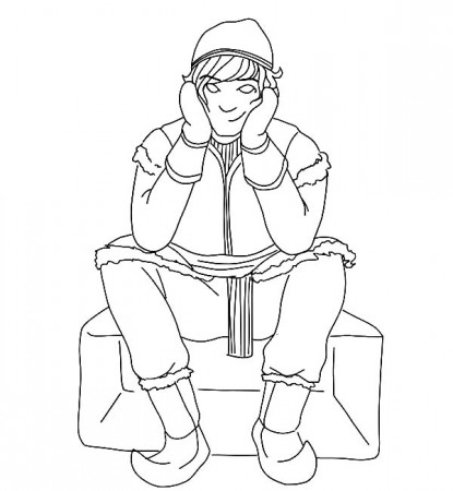 Kristoff Feeling A Little Cold Coloring Pages - Download & Print ...