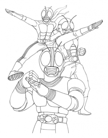 Kamen Rider the Masked Rider Coloring Page - NetArt in 2020 | Rider, Coloring  pages, Kamen rider