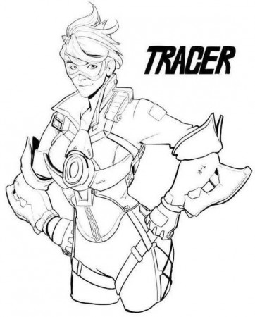 Lena Oxton Tracer Overwatch Coloring Page | Overwatch tracer ...