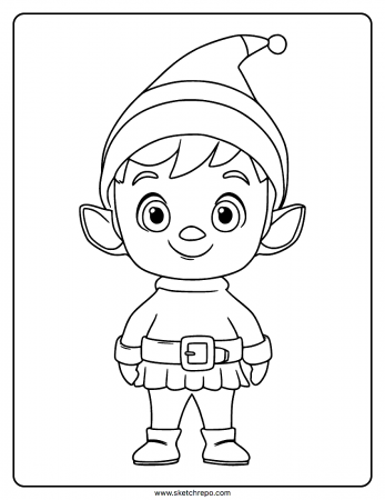 Elf Coloring Pages – Sketch Repo