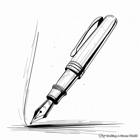 Pen Coloring Pages - Free & Printable!