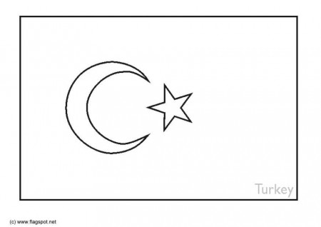 Coloring Page flag Turkey - free printable coloring pages - Img 6387