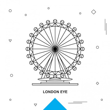 Premium Vector | London eye